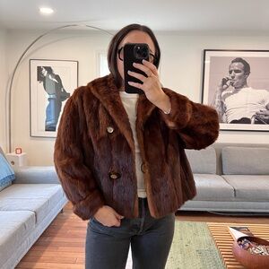 Vintage Brown Fur Teddy Coat
